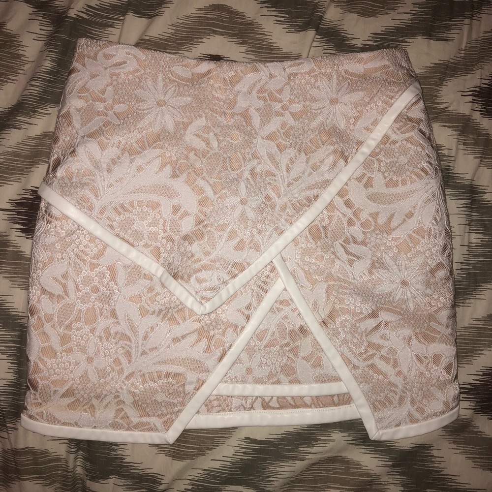 English Rose x Tobi lace overlay skirt layered